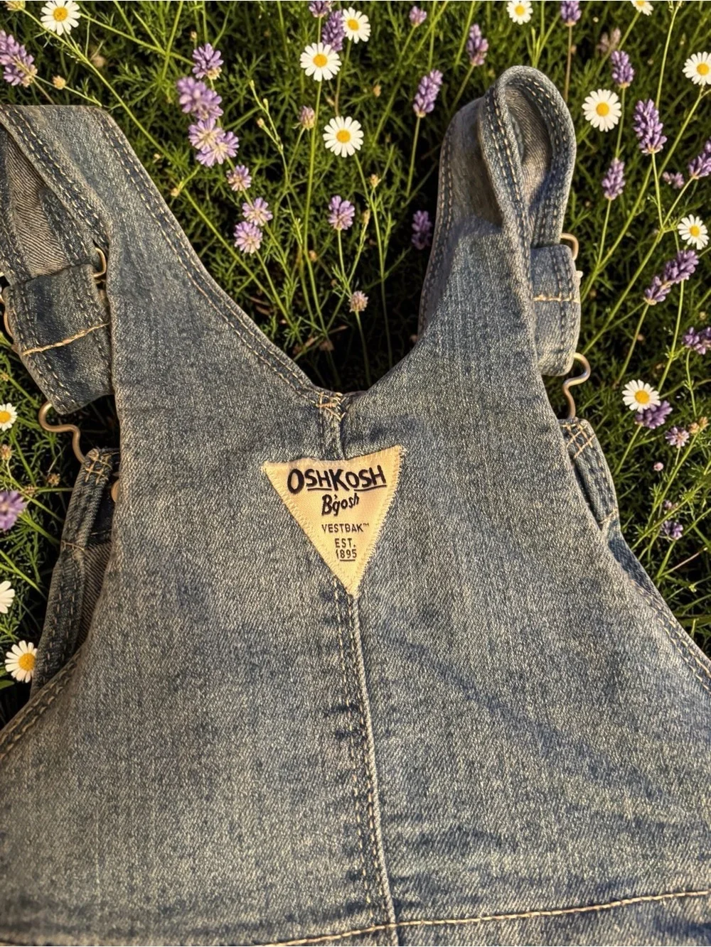 OshKosh B'gosh Denim Unicorn Tulle Romper / Overall dress- Blue and Pink